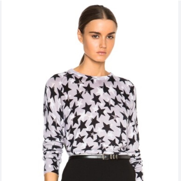 Equipment Small Cashmere Sweater Stars Gray Black Crewneck - Picture 1 of 9